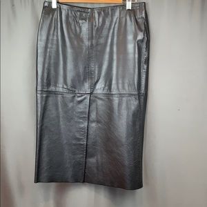 High waisted leather skirt, size 44 Euro 8 US